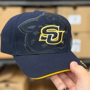 Vintage Big Boy Headgear Southern University Jaguars Hat Navy Gold SU HBCU NWT